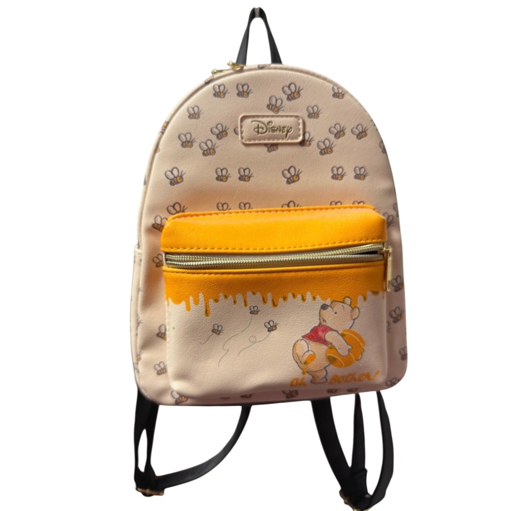 Disney Winnie the Pooh Oh Bother Bee Honey Drip Mini Backpack Cream Yellow